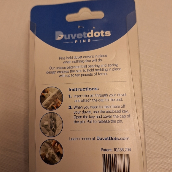 Duvetdots Comfoter Duvet Pins Set Of 4 Blanket Holders Fasteners Bedding Clips - Picture 3 of 4
